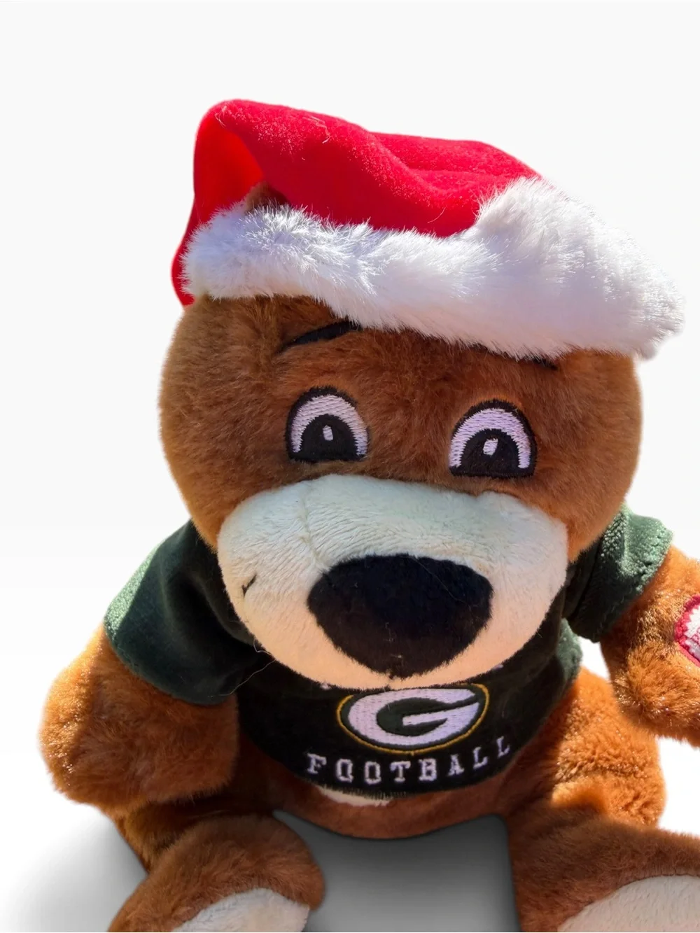 Green Bay Packers Singing Christmas Bear Plush Jingle Bell Rock NFL Holiday